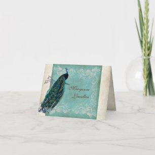 Van de bedrijfs vintage Pauw Persoonlijke Kaart