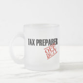 VAN DE BELASTINGPREPARER VOOR DUTY MATGLAS KOFFIEMOK (Links)