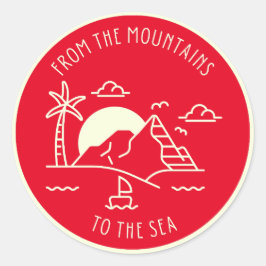Van de bergen naar het Zee Ronde Sticker