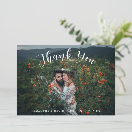 Van de bergen | Weddenschap Hartelijk dank Bedankkaart (Staand voorkant)