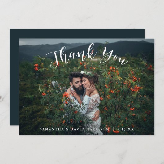 Van de bergen | Weddenschap Hartelijk dank Bedankkaart (Voorkant / Achterkant)