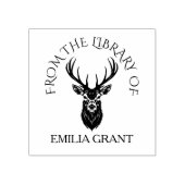 Van de bibliotheek hertenhoofd aangepaste naam boe rubberstempel (Afrduk)