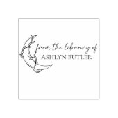 Van de Bibliotheek Van Aangepaste Naam Houten Stem Rubberstempel (Afrduk)