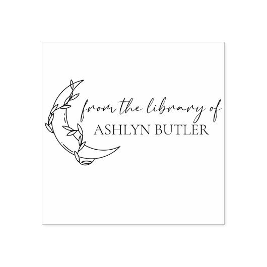 Van de Bibliotheek Van Aangepaste Naam Houten Stem Rubberstempel (Afrduk)