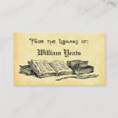 Van de Bibliotheek van Boeken en de Koekplaat van  Visitekaartje (Voorkant)