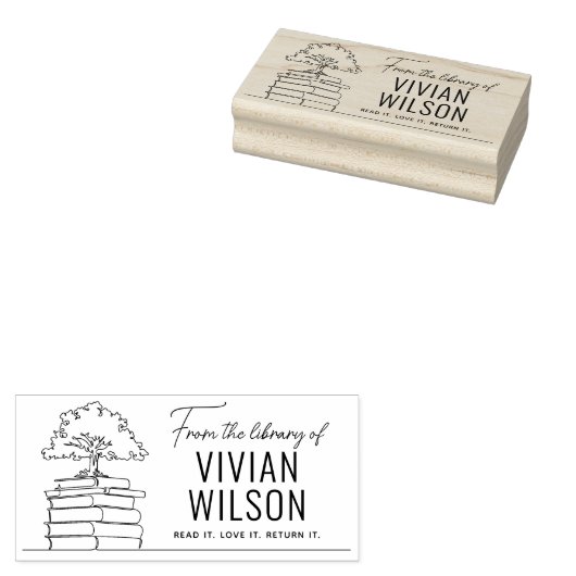 Van de Bibliotheek van de Bookplaat van de Naam va Rubberstempel (Gestempeld)