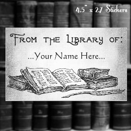 Van de Bibliotheek van de Kiezen van de Kiezen van Rechthoekige Sticker