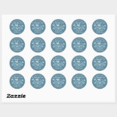 Van de Bibliotheek van de Naam van de Douane Perso Ronde Sticker (Vel)