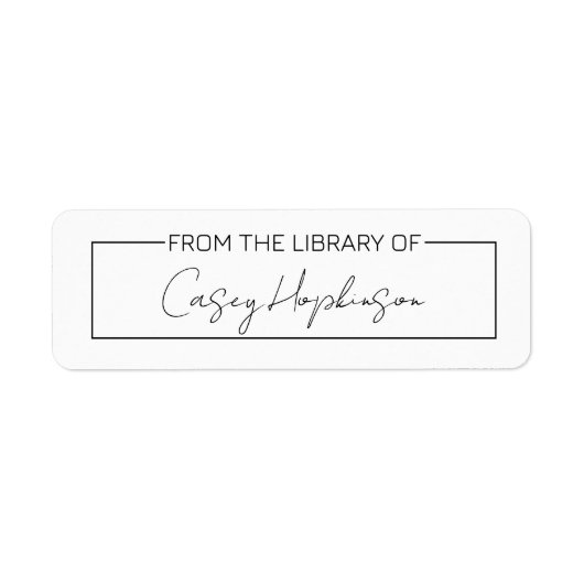 Van de Bibliotheek van de sticker van het Boek Per (Voorkant)