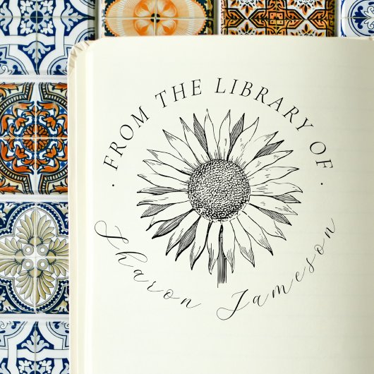 Van de Bibliotheek van de  Zonnebloem van de Naam  Zelfinktende Stempel