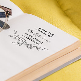 Van de bibliotheek van gepersonaliseerde groenheid zelfinktende stempel