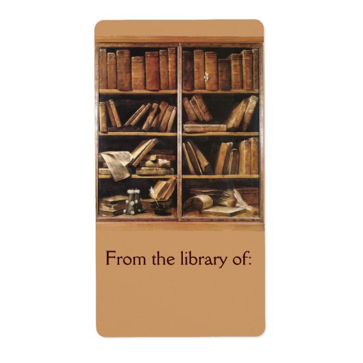 Van de Bibliotheek van Koekbord Etiket (Voorkant)