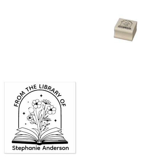 Van de Bibliotheek van Koekbord Rubberstempel (Gestempeld)