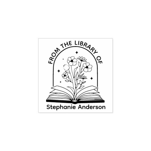 Van de Bibliotheek van Koekbord Rubberstempel (Afrduk)