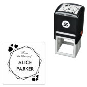 Van de bibliotheek van voeg jouw naam toe  zelfinktende stempel (In situ)