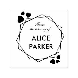 Van de bibliotheek van voeg jouw naam toe  zelfinktende stempel