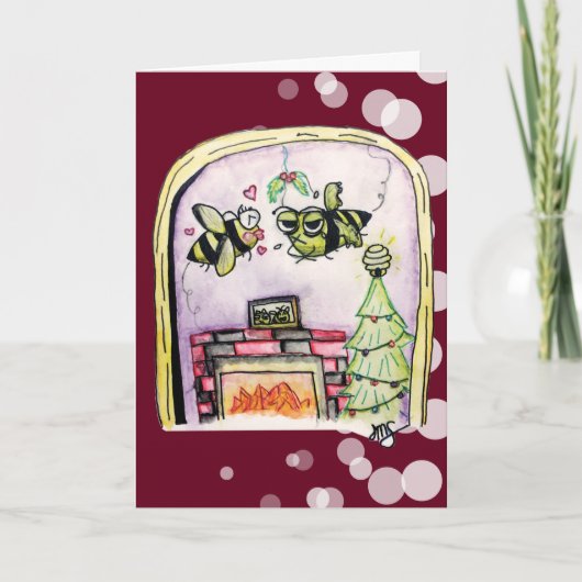 Van de Bij/de zom-Bij van de zombie Vakantie Feestdagen Kaart (Voorkant)