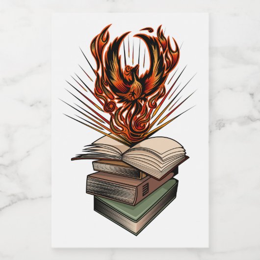 Van de boeken voedselcontainer etiket (Enkel label)