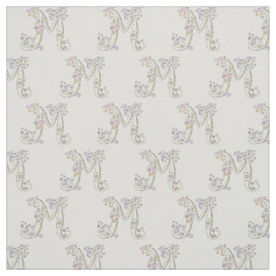 Van de brief de douanestof van de m- monogram stof