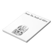 Van de bureau van, Alice en de derde pijler Notitieblok (Linkerzijde)