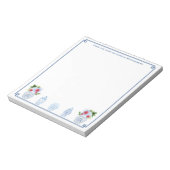 van de bureau van | Chinoiserie Chic Red White Blu Notitieblok (Linkerzijde)