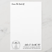 "Van de bureau van" Chiropraktijkartikelen Briefpapier (Voorkant)