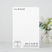 "Van de bureau van" Chiropraktijkartikelen Briefpapier (Staand voorkant)