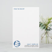 "Van de bureau van" Chiropraktijkartikelen Briefpapier (Staand voorkant)