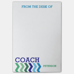 Van de bureau van Coach Masculine Chevron Trendy Post-it® Notes