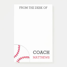 Van de bureau van de Baseball Coach, gepersonalise Post-it® Notes