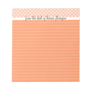 Van de bureau van - de Geleide Blocnote, peach Notitieblok