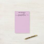 Van de bureau van de Jouw naam Elegant Typografie Post-it® Notes (Op bureau)