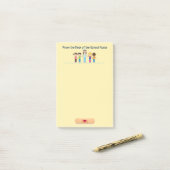 Van de bureau van de school zuster Post-it Notes (Op bureau)