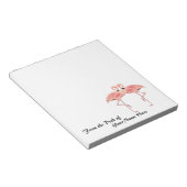 Van de bureau van de speciale roze flamingos notitieblok (Schuin)