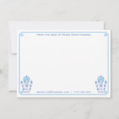 van de bureau van | Ginger Jar Blue Bow Griekse sl Notitiekaartje (Voorkant)