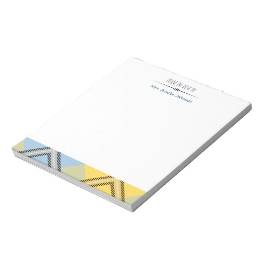 Van de bureau van het Girly Monogram Script Name T Notitieblok (Linkerzijde)