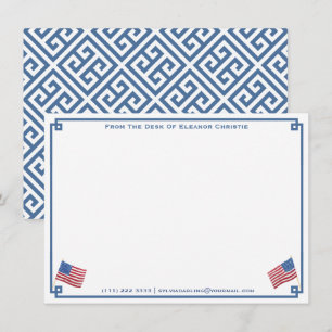 van de bureau van   Klassieke Vlag op Verenigde St Notitiekaartje