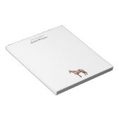 van de bureau van | Naam Elegant Horse Equestrian Notitieblok (Schuin)