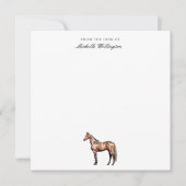 van de bureau van | Naam Elegant Horse Equestrian Notitiekaartje (Voorkant)