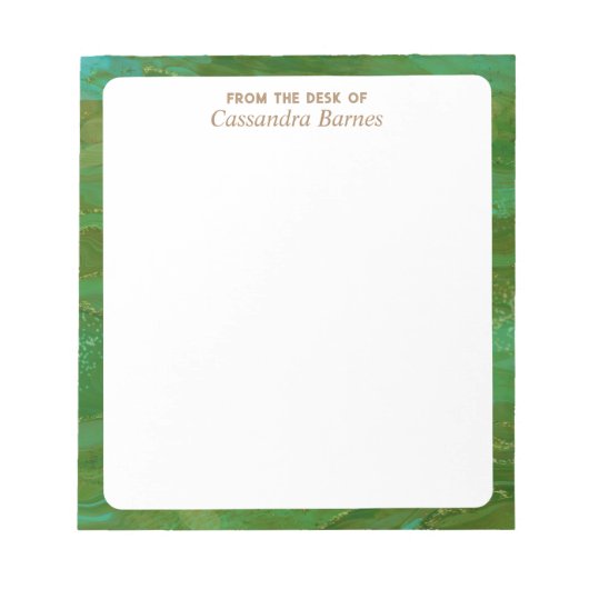 van de bureau van notitieblok (Voorkant)