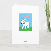 Van de cartoon van Bull terrier van de Hond het Kaart (Achterkant)