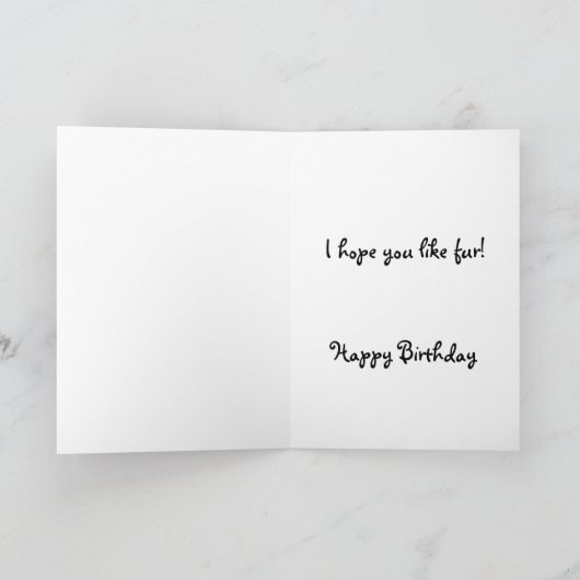 Van de Cat Birthday Kaart (Binnen)