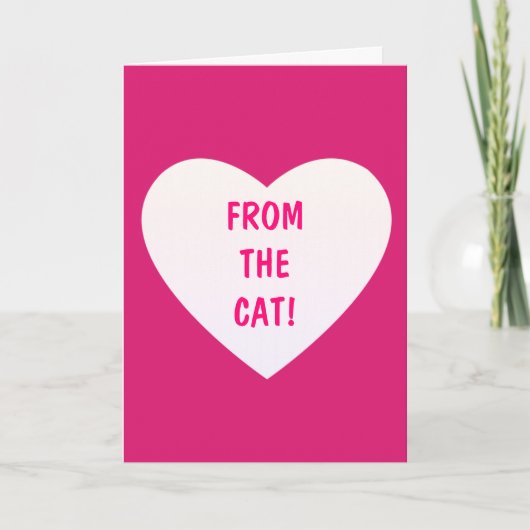 Van de Cat Custom Valentijnsdag Feestdagen Kaart (Voorkant)