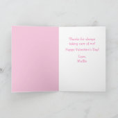 Van de Cat Schattigee aangepaste Valentijnsdag Feestdagen Kaart (Binnen)