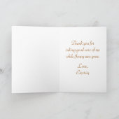 Van de Cat Waterverf Tabby Hartelijk dank Bedankkaart (Binnen)