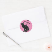 "Van de Crazy Cat Lady" Envelope Sealers Ronde Sticker (Envelop)