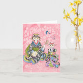 Van de "dansles" de notakaart kaart (Gele Bloem)