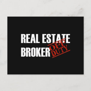 VAN DE DARTE VAN DE DUTY REAL ESTATE BROKER DARK BRIEFKAART
