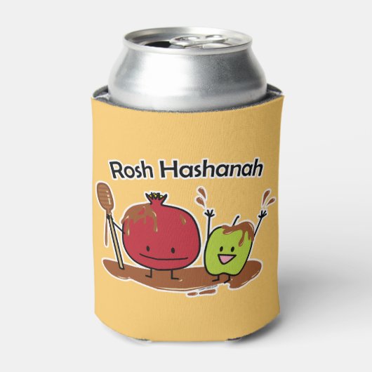 Van de de appelgranaatappel van Hashanah van Rosh Blikjeskoeler (Blikje Voorkant)
