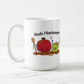 Van de de appelgranaatappel van Hashanah van Rosh Koffiemok (Links)